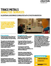 Trace Metals Analysis