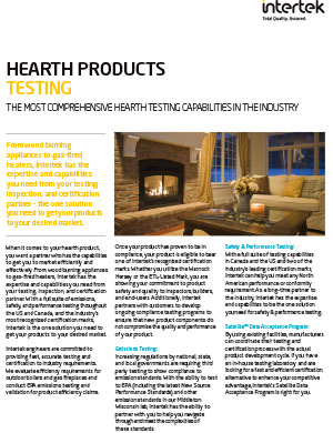 Hearth Product Testing