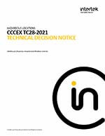 CCCEx Technical Decision Notice (TC 28-2021)